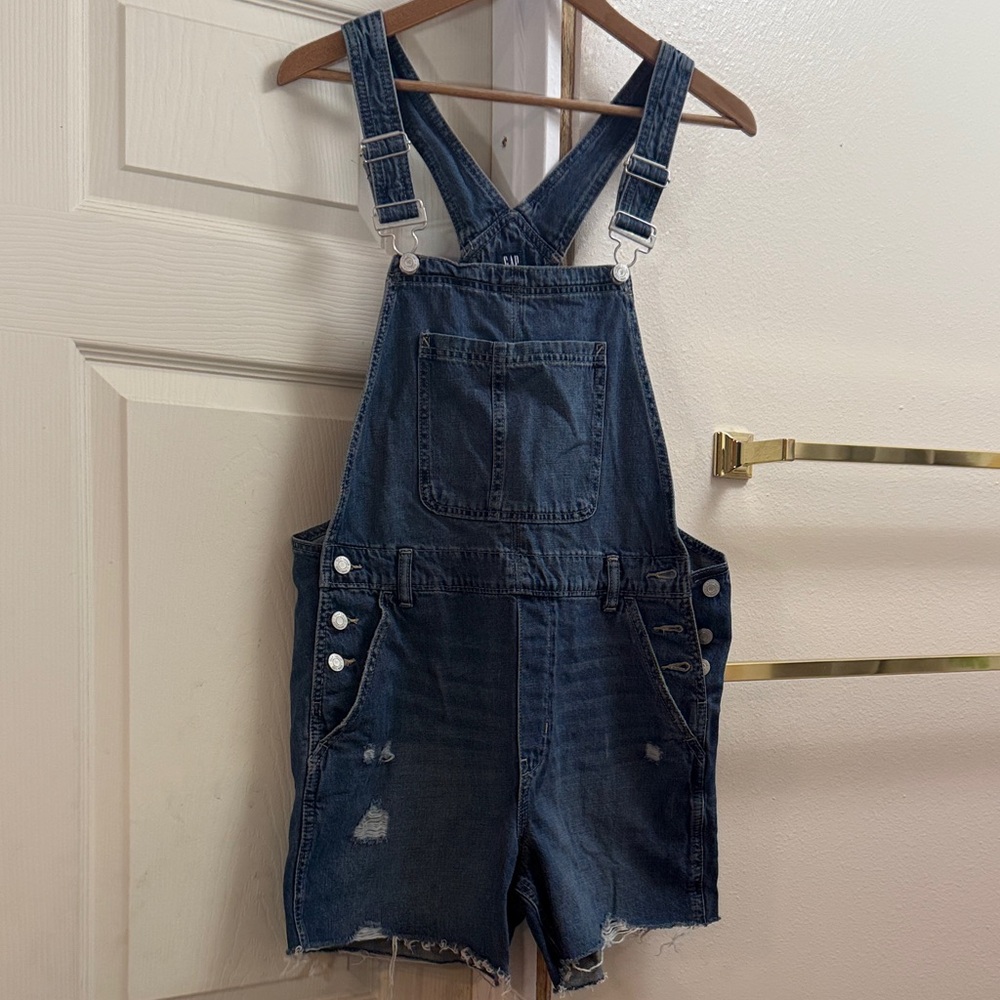 GAP Dark Blue Denim Short Overalls